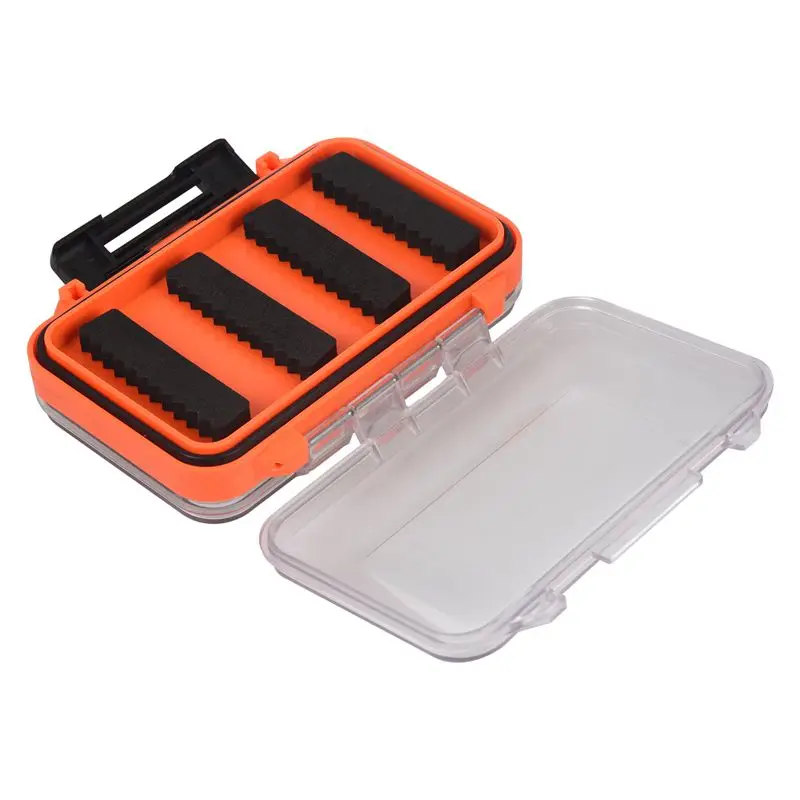 Double side Waterproof pocket Fly fishing box Slid foam insert Hold 170 flies