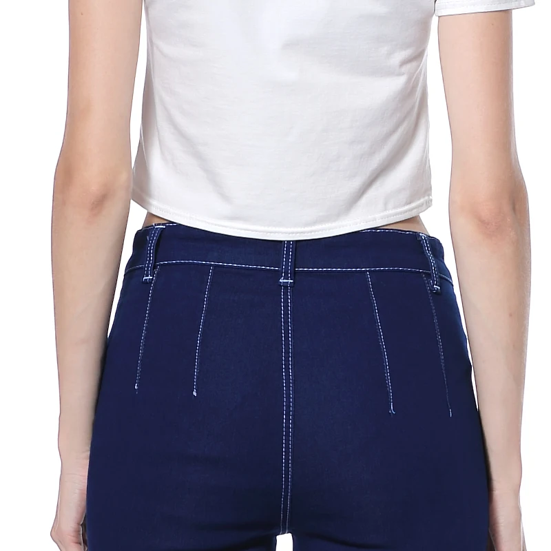 Suvance модные растягивающиеся джинсы с высокой талией однотонные джинсовые