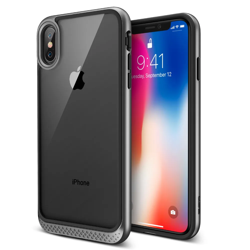 Чехол для iphone X 5,8 дюймов, ESR сверхпрочный двухслойный Твердый чехол с бамперной рамкой, Прозрачная Жесткая задняя крышка для iphone X 10 5,8
