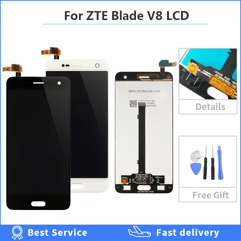 5 2 &quotдля ZTE Blade V8 BV0800 ЖК-дисплей сенсорный экран замена дигитайзер сборка для V 8