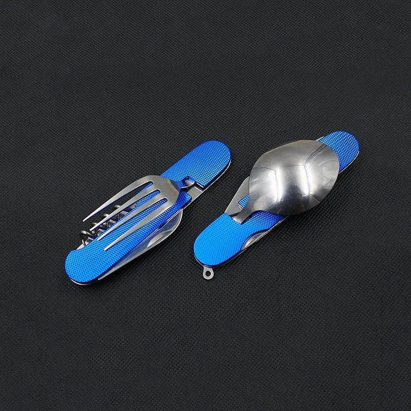 Outdoor Tableware Camping Folding Spoon Fork Knife Set Portable Travel Hiking Stainless Steel Pocket Picnic | Спорт и развлечения