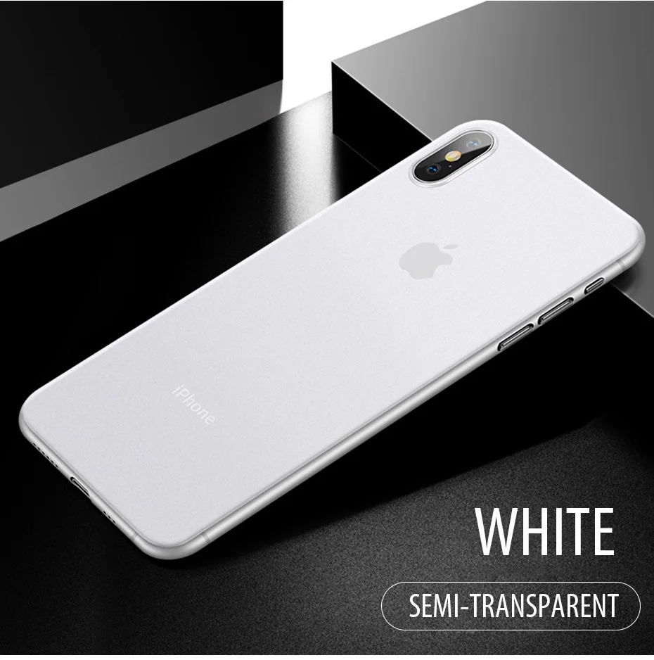 0,4 мм ультра тонкий чехол для телефона iPhone X XS 11 Pro Max чехол тонкий матовый 360 Полный PC чехол для iPhone 11 Pro XR X S 6 7 8 чехлы