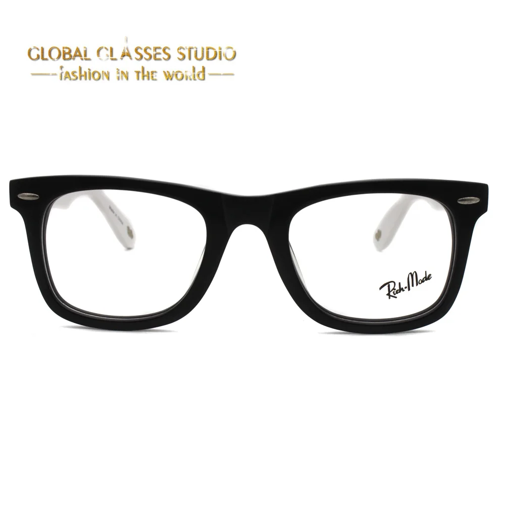 New fashion Men Women Black With White Acetate Optical Eyeglasses RM5194 C2 | Аксессуары для одежды