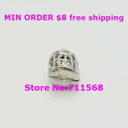 Блестящая серебряная/Золотая птичья клетка подвеска с жемчугом внутри не