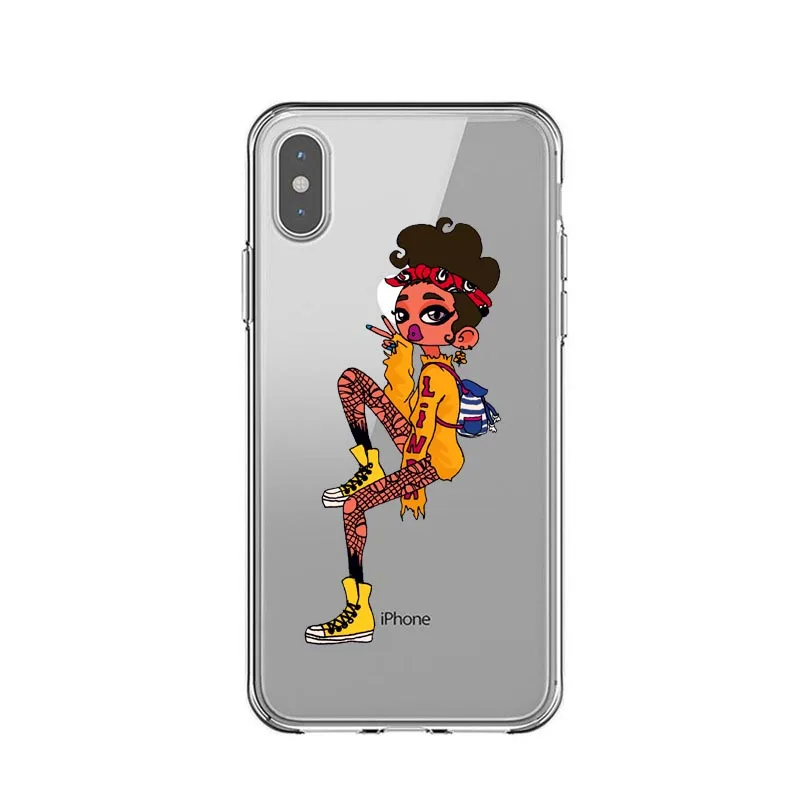 Черная девушка чехол для iPhone X XS MAX XR афро черная Магия меланин поппин solicone Чехол