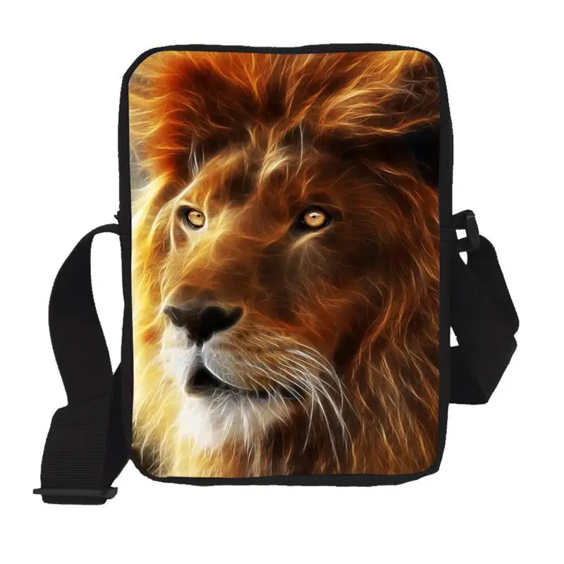 Сумка мессенджер для мальчиков с принтом тигра медведя и льва|men crossbody bag|shoulder