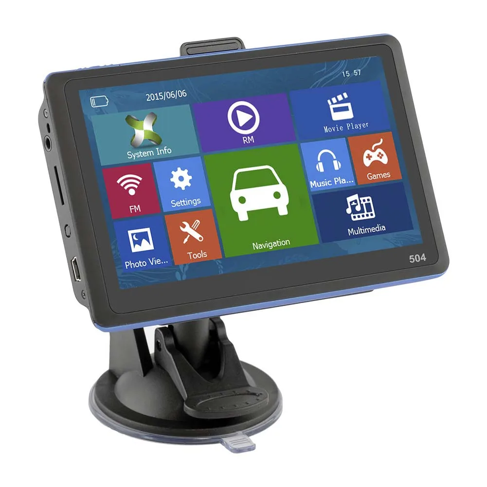Новый 5 дюймовый GPS навигатор с HD дисплеем солнцезащитной картой для автомобиля