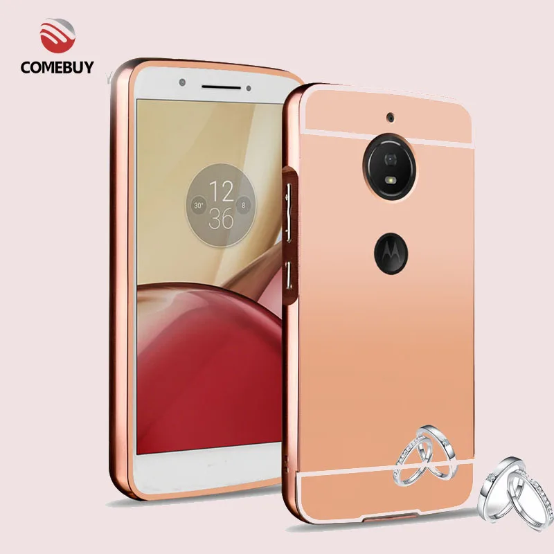 COMEBUY для Motorola E4 плюс G5s металлический каркас чехол телефона Зеркало задняя крышка