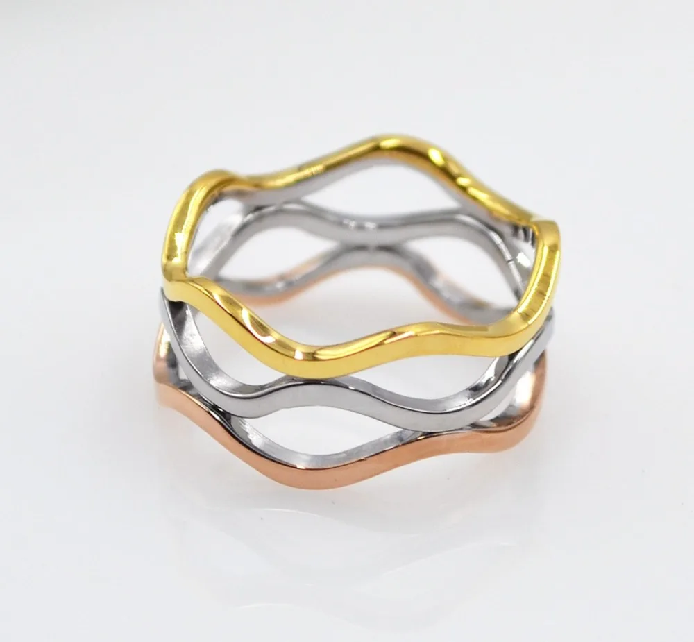 Martick европейские брендовые простые Стильные Кольца цвета розового золота в форме