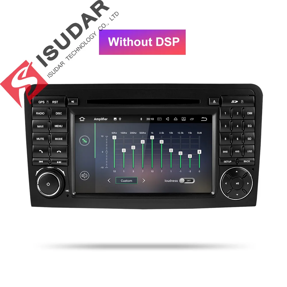 Isudar 2 Din Авто Радио Android 9 для Mercedes/Benz/ML/GL Класс W164 ML350 ML500 GL320 Автомобильный мультимедийный видео DVD плеер gps FM - Цвет: Without DSP