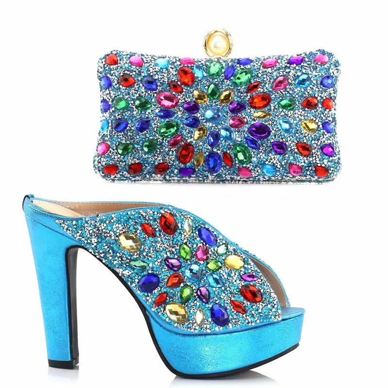 2018 новейший золотой цвет очень красивый африканский Женский комплект из обуви и