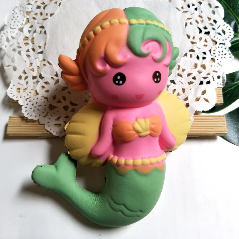 

New Jumbo Kawaii Mermaid Squishy Cartoon Soft Slow Rising Doll Kid Fun Toys