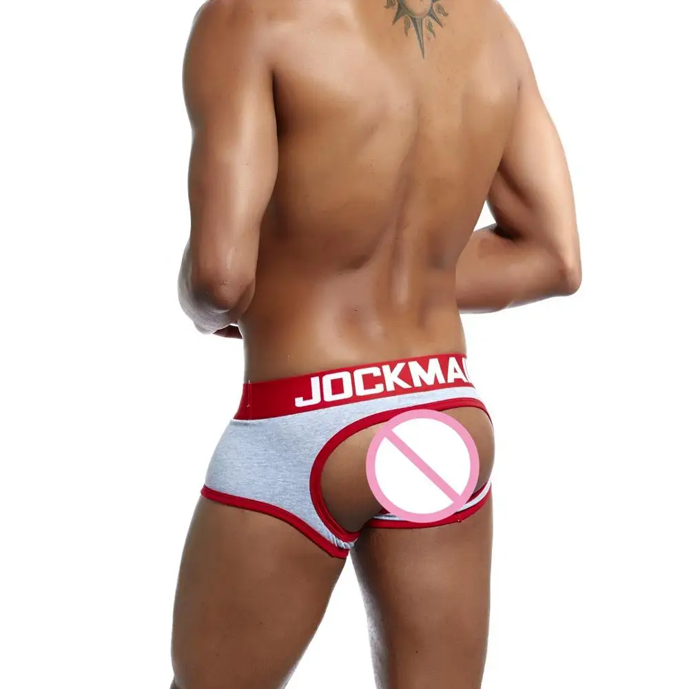 JOCKMAIL, фирменное Мужское нижнее белье, боксеры, шорты для геев, с мешочком для пениса, cueca, боксеры, calzoncillos hombre, мужские боксеры, шорты, трусы для сна - Цвет: Серый