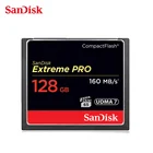 Двойной Флеш-накопитель SanDisk Extreme Pro 128 ГБ оперативной памяти, 32 Гб встроенной памяти, 64 ГБ Высокое Скорость до 160 МБс. слот для карт памяти 100% оригинальный флэш-карты UDMA 7 для HD Камера CF карт