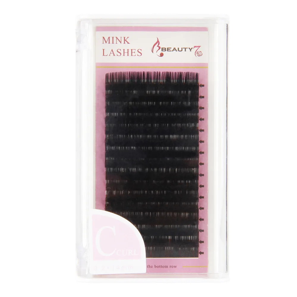 

BEAUTY7 10PCS Lash 0.2mm*13mm C Curl Volume Lashes For Eyelash Extension Makeup False Eyelashes Natural Handmade Mink Eyelashes