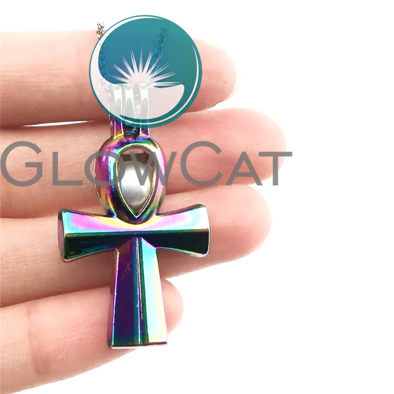 C677 красочные Anka Cross Life Symbol камень Бусины клетка духи эфирное масло диффузор
