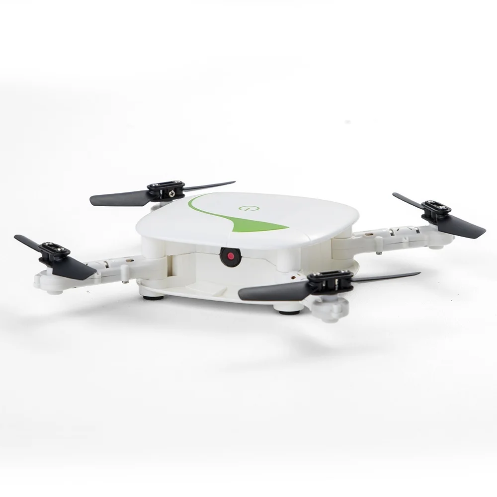 Складной карманный Радиоуправляемый квадрокоптер WIFI FPV Дрон с широкоугольной HD