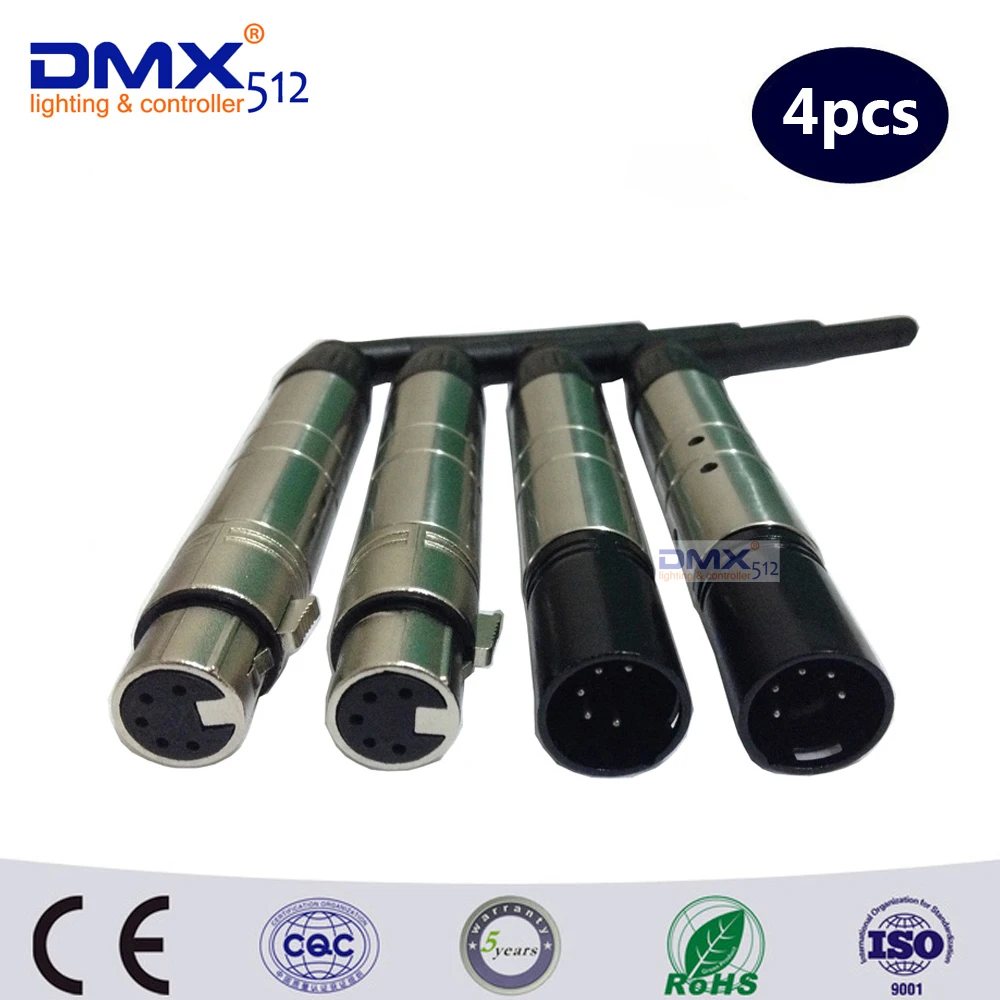 DHL бесплатная доставка, 5 контактов, беспроводной DMX телефон, цифровой DMX 2,4 ГГц передатчик и приемник