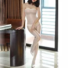 Сексуальные блестящие колготки с высокой талией, блестящие колготки ярких цветов, с открытой промежностью, без бретелек, обтягивающие колготки женские