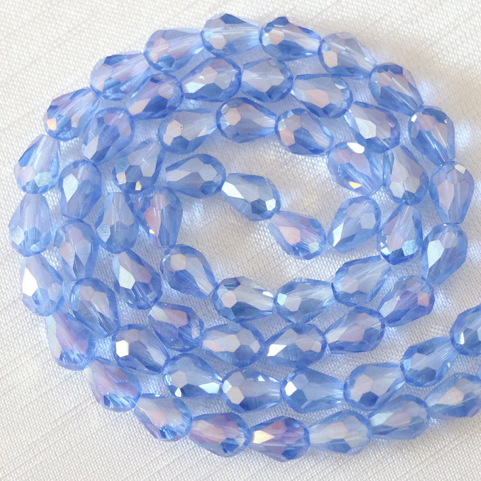 Charms 10x15mm Teardrop Faceted Crystal Glass Rhinestones Newly Diy Loose Beads 30pcs Wholesale Price Findings Accessories B1177 | Украшения