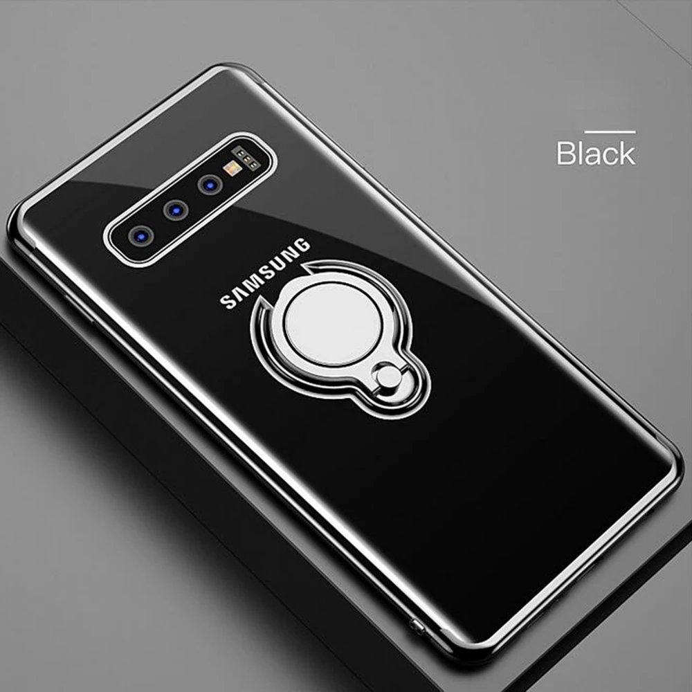 Чехол OTAO для Samsung Galaxy S9 S8 Plus S10 Lite Note 8 9 J7 A6 чехол из ТПУ с магнитной подставкой