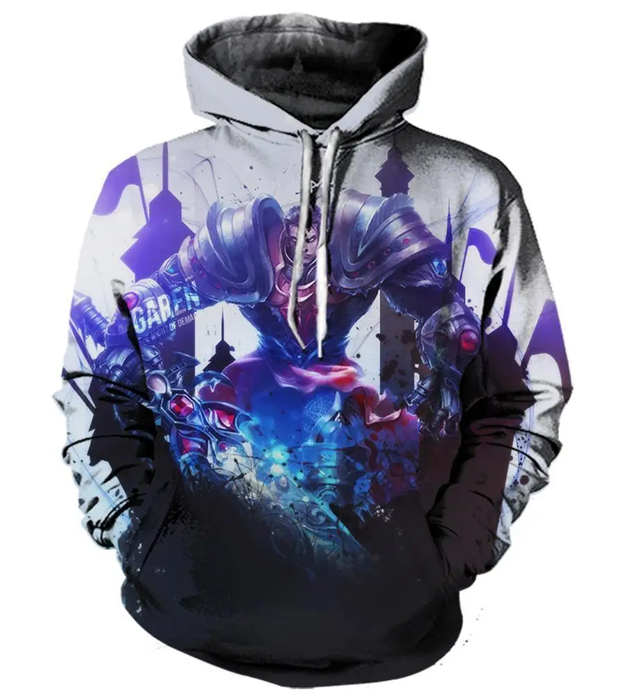 Hoodie Sweatshirt 3d Print Hoodies League of Legends Men Women Autumn Loose Thin Skull 3D Sweatshirts Mens Pullover Lovers Gift