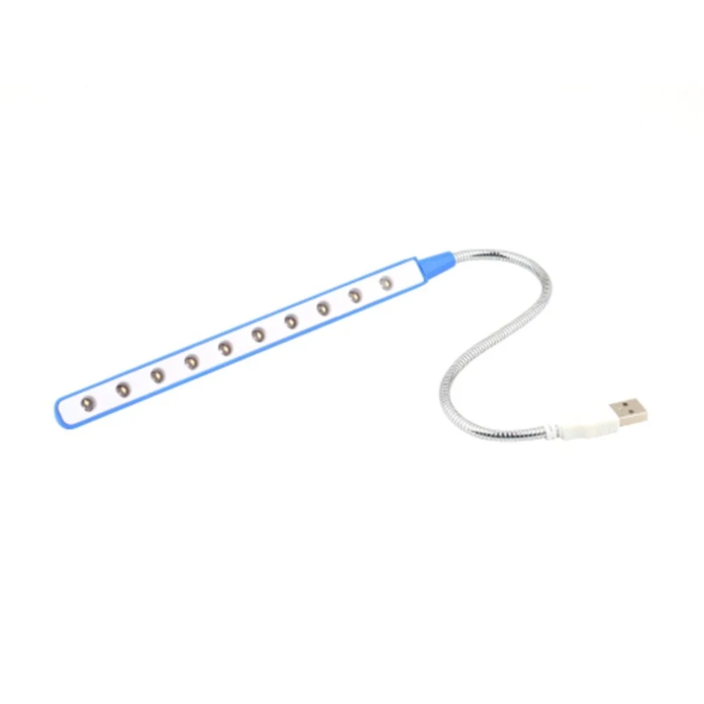 Мини Гибкий 10 светодиодный USB портативный светильник для ноутбук, настольный компьютер ПК