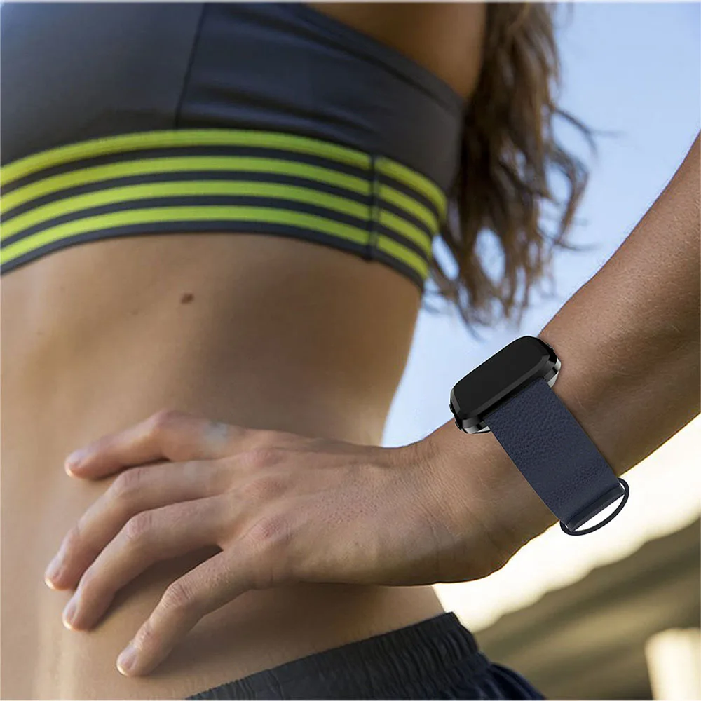 Роскошный кожаный сменный Браслет для Fitbit Versa Смарт часы на ремешке аксессуары