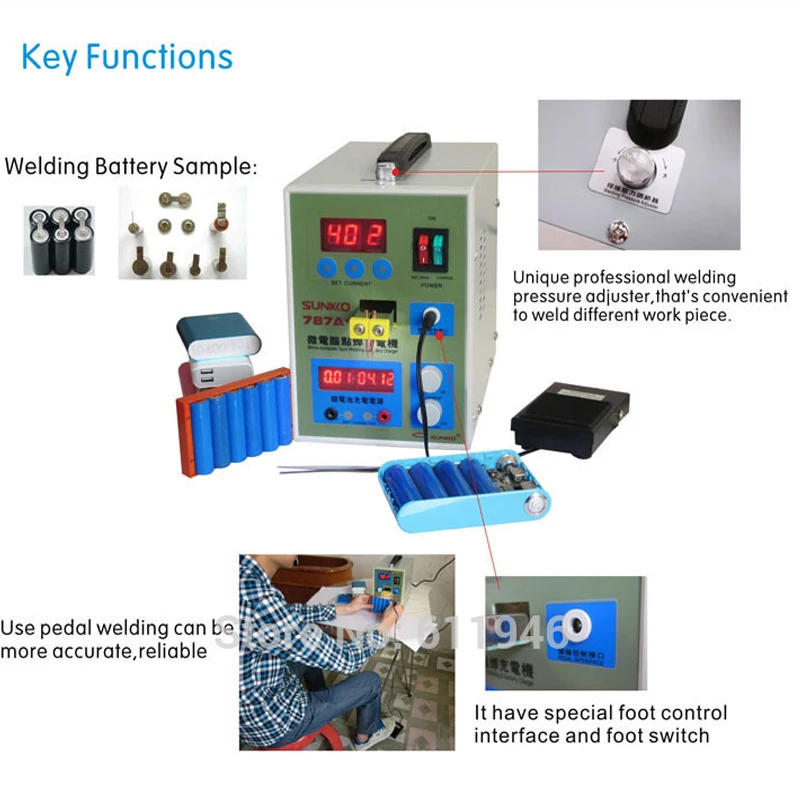 1pc 787A+MCU Battery Spot Welder machine Welding Machine Applicable Notebook and Phone Precision Pedal | Инструменты