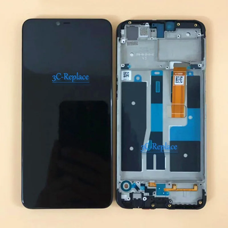 100% протестированный черный 6 2 дюйма для Oppo A3s Полный ЖК дисплей кодирующий