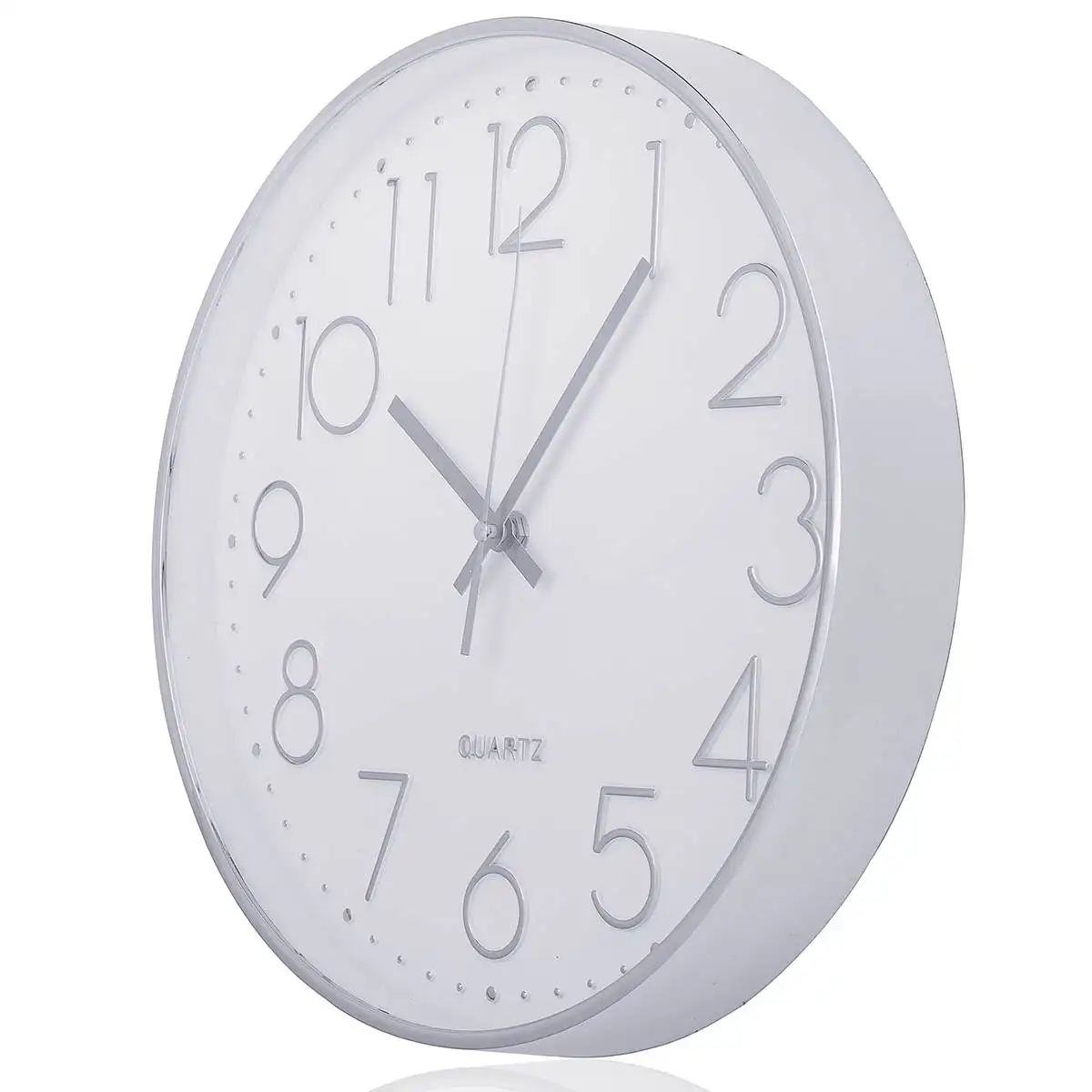 Бесшумные настенные часы цвета розового золота и черного для спальни гостиной