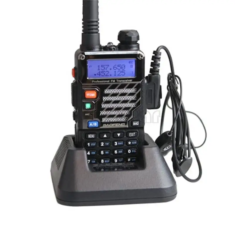 Новинка BAOFENG UV 5RE Двухдиапазонная рация двухстороннее радио 5 Вт 128CH UHF VHF fm 136 174MHz &