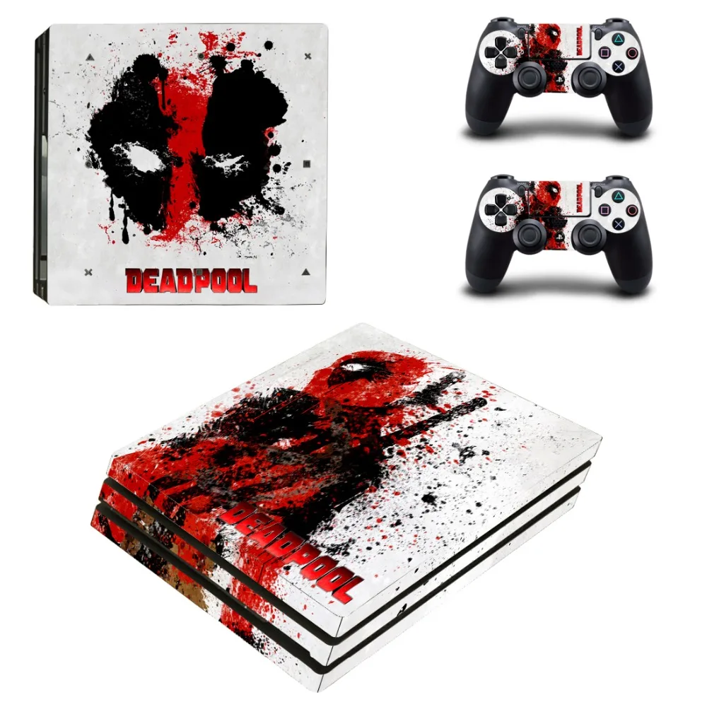 Дэдпул PS4 Pro наклейка на кожу Виниловая для консоли Sony Playstation 4 и 2 контроллера Skin |