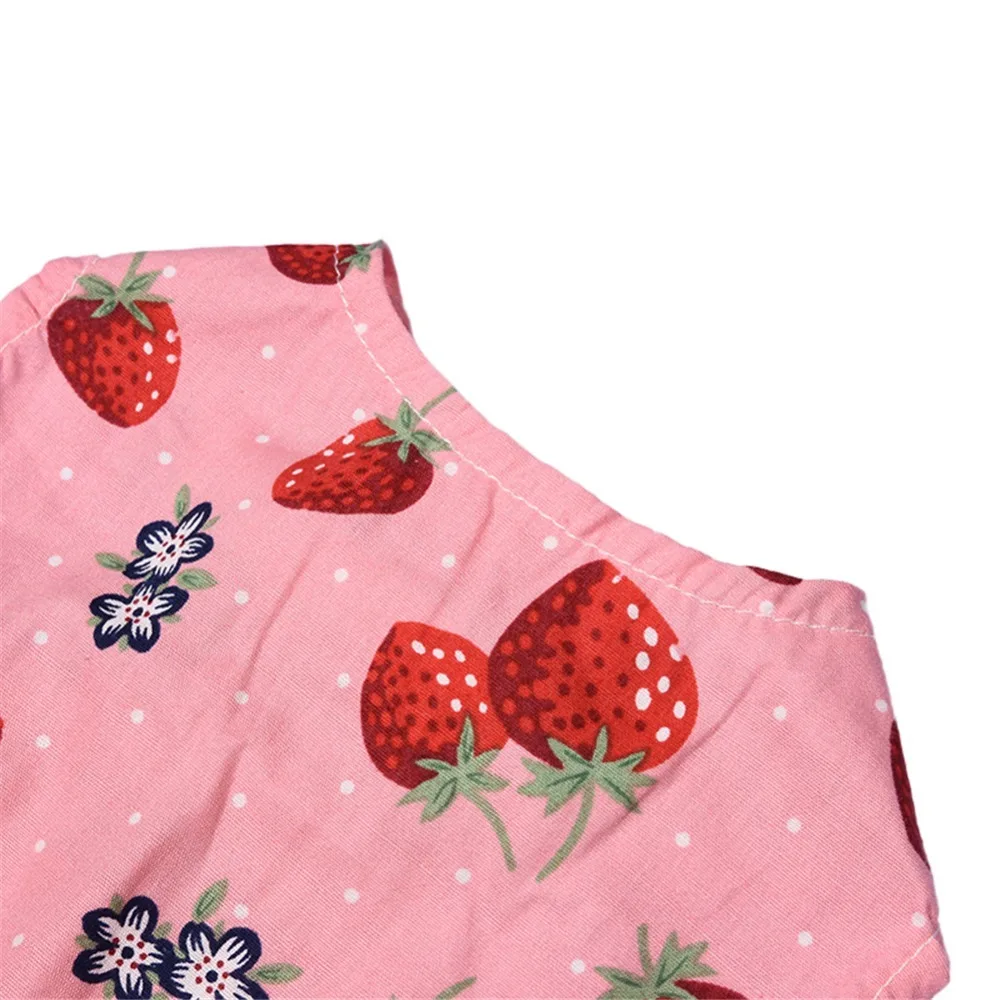 Платье для собак с клубничкой одежда юбка принцессы платья маленьких кошек