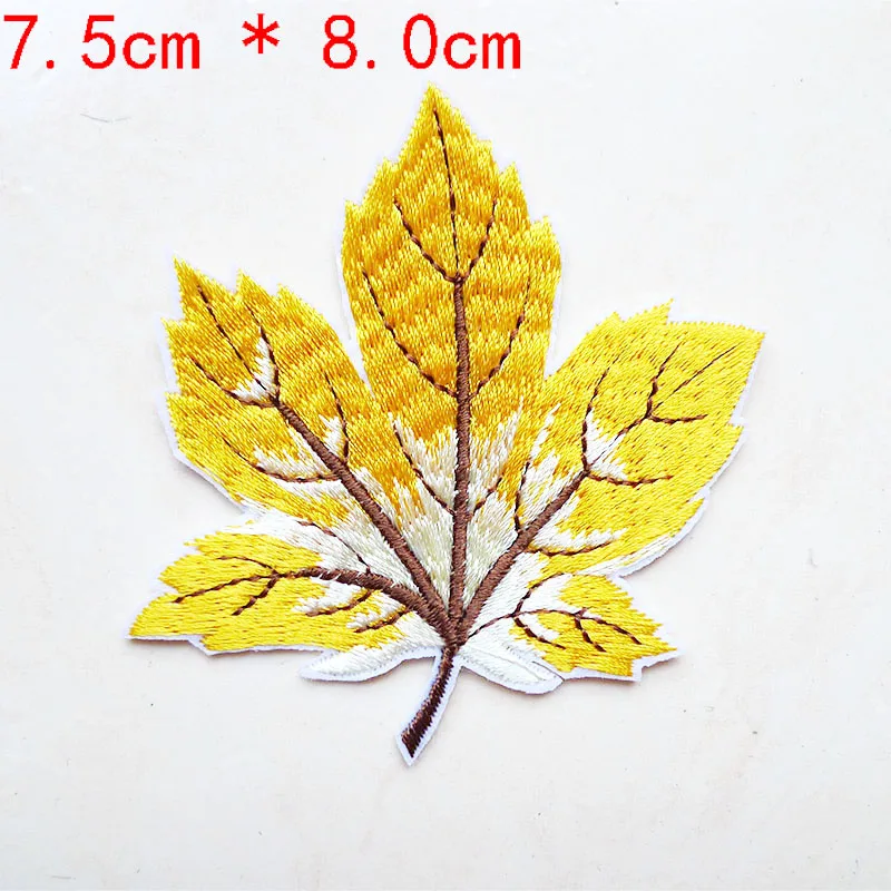 1 шт в виде кленового листа листья деревьев заплаты вышивки для одежды DIY мотив