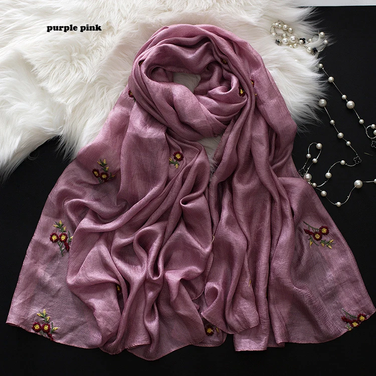 Модные новые женские цветочной вышивкой Шарф хлопковый Платки 11 Цвета 10 шт./лот |