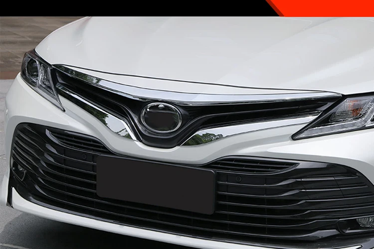 Подходит для Toyota Camry XV70 ABS Хромированная Передняя лицевая решетка гриль крышка двигателя накладка автомобильные аксессуары Стайлинг