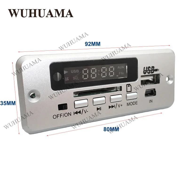 DC5V цифровой Bluetooth MP3 декодирование доска с 2*3 Вт усилитель перезаряжаемый SD FM радио мини USB Aux в автомобиле DIY аудио модуль