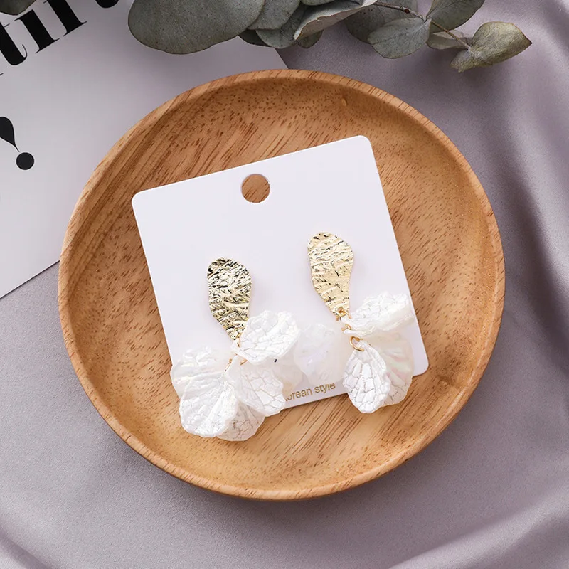 2019 New Korea Style Fairy Earrings Imitation Shell Flower Drop for Girl Women Fashion Jewelry | Украшения и аксессуары