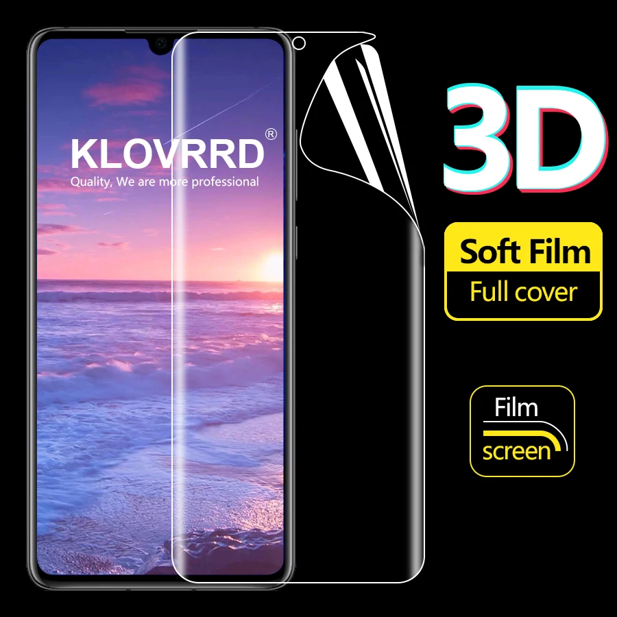 3D полное покрытие мягкий чехол из ТПУ и силикона с Гидрогелевая наклейка пленка