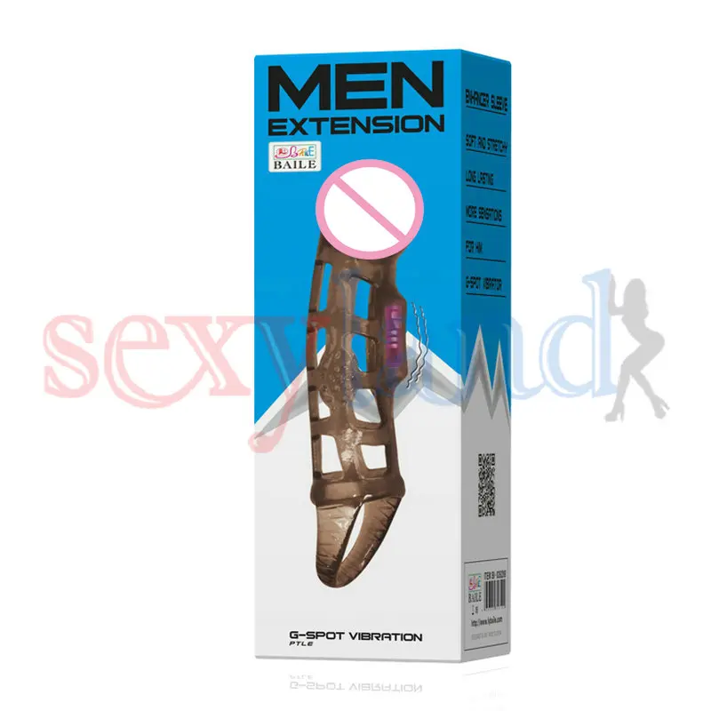 Baile удлинение мягкий эластичный вибрирующий рукав увеличитель пениса Пенис