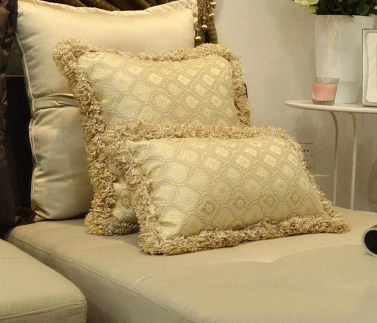 yyjf01 30*50/50/50cm European luxury cushion embroidery pillows pillowcase satin gold tassel baroque fabric decor|fabric waffle|fabric heartfabric