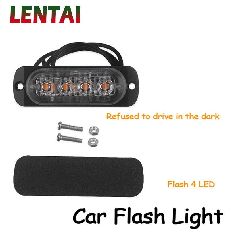 LENTAI 1PC Car Emergency Strobe Light Warning Flashing Lamp For Peugeot 508 308 206 307 207 407 2008 Citroen C4 C5 Opel Astra j