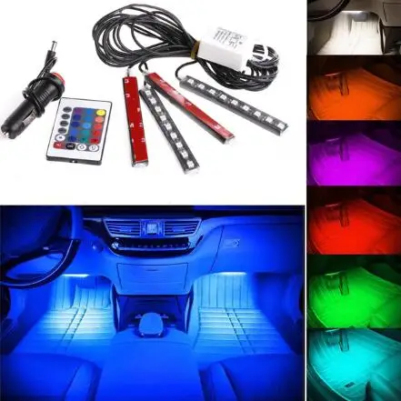 Автомобильный Стайлинг DC 12 В 4в1 пульт дистанционного управления RGB беспроводной