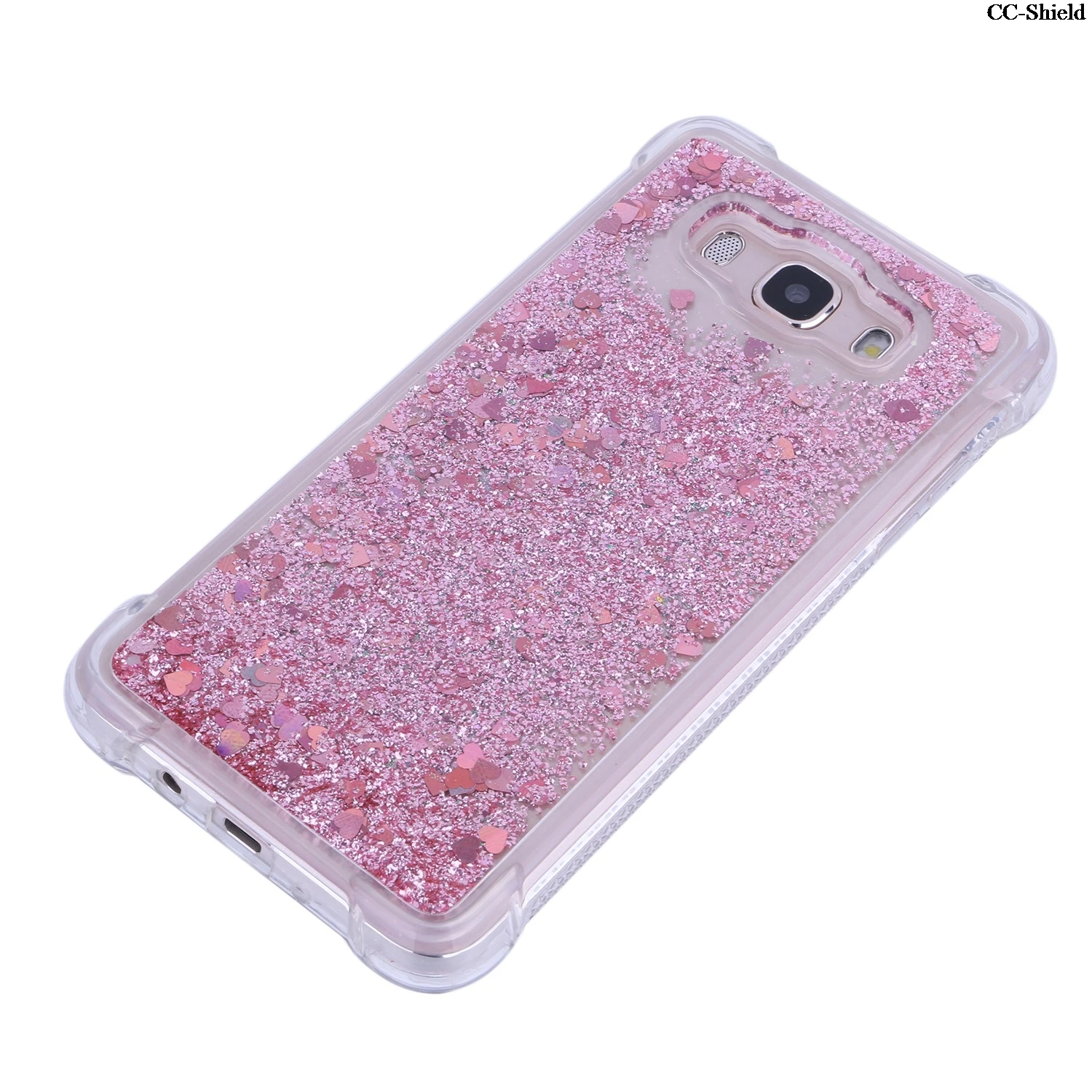 TPU Case for Samsung Galaxy J7 2016 J710FN SM-J710FN J710FN/DS SM-J710FN/DS Dynamic Flow Liquid Flash Crystal Clear Back Cover |