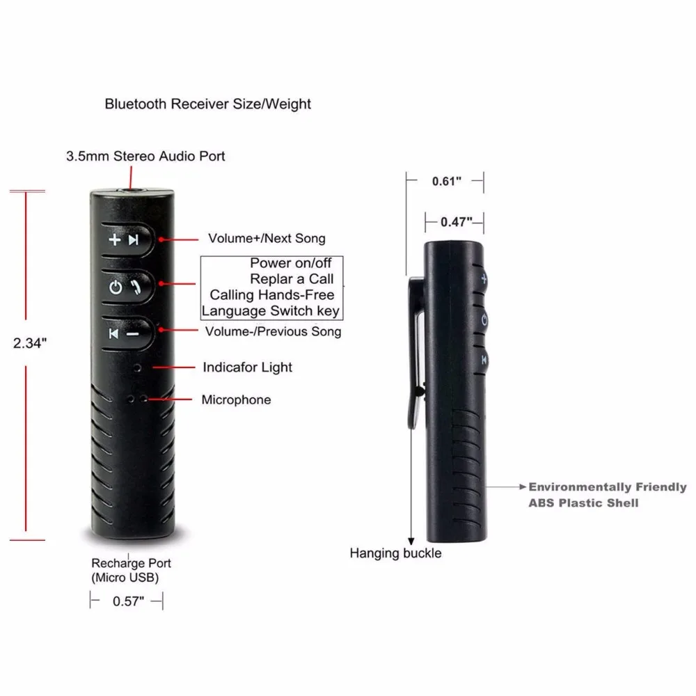 Gonoker приемник Bluetooth адаптер Беспроводной AUX приемника 4.1 Hands-Free Car Audio Динамик дома