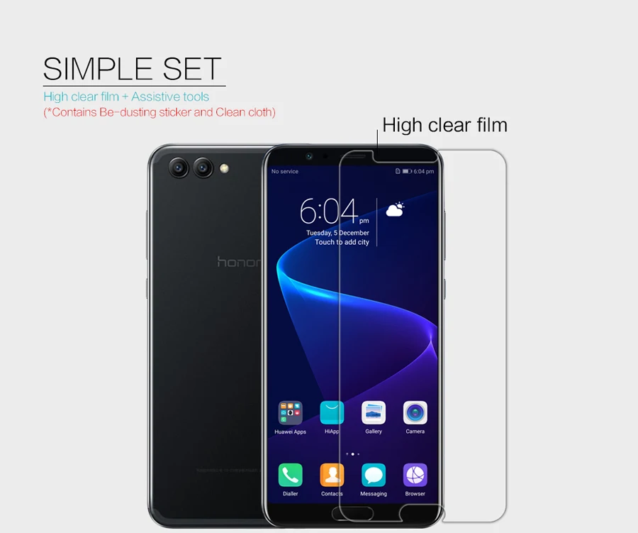 

2pcs/lot Huawei Honor V10 NILLKIN Crystal Super clear protective film OR Anti-Glare Matte screen protector film for honor v 10