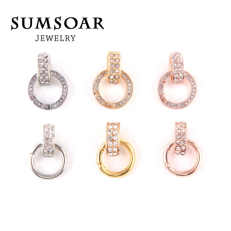 Пружинная Застежка болтается с чешским кристаллом для моей монеты держатель