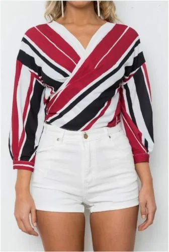 

Hot Women Lady Loose Long Sleeve V neck Chiffon Casual Shirt Plus Summer