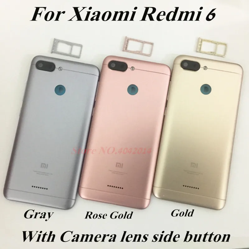 Оригинальный металлический корпус для Xiaomi Redmi 6 задняя крышка батарейного отсека